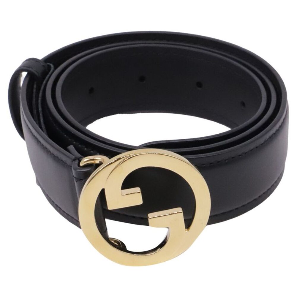 Gucci Blondie Interlocking-G Belt in Black Calf Leather
